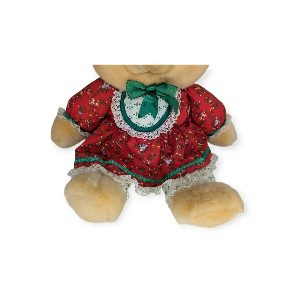 Vintage 1986 Kmart Christmas Girl Teddy Bear 22